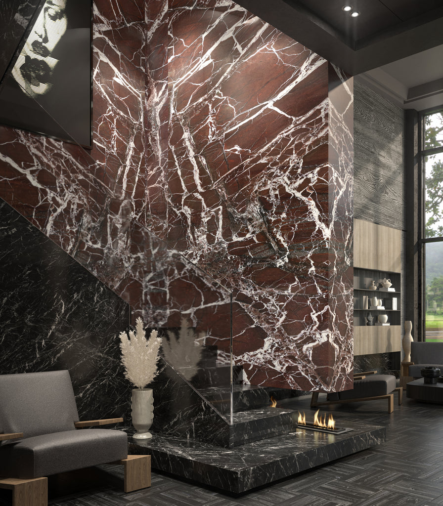 Breccia Vino Marble Slab Lobby | Photo Gallery | Artistic Tile